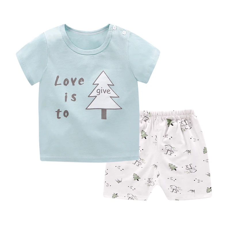 

Hot Sale Summer Children's Clothing Sets 100 Different Design Baby Boy Clothing Sets 2pcs T-shirt kids clothes, Picture
