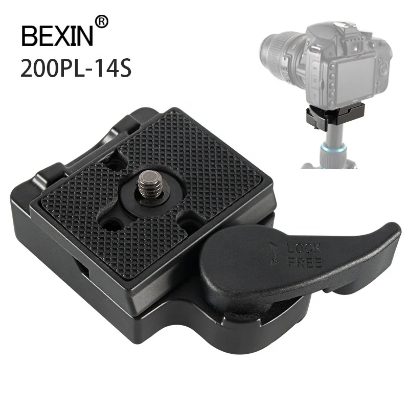 

BEXIN high quality aluminum alloy camera accessories camera quick release plate adapter tripod plate clamp for Manfrotto Plate, Matt black