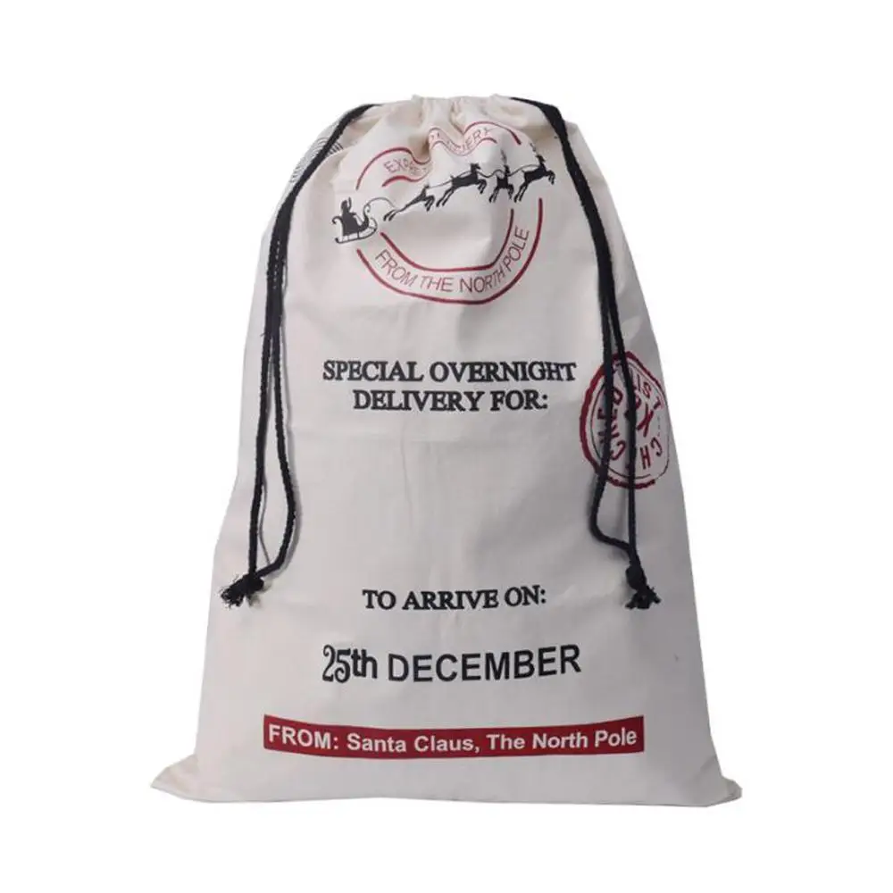 

Sopurrrdy In Stock Cotton Canvas Gift Bag Casual Tote Custom Christmas Drawstring Shopping Bags, Cotton natural color,dyeing color