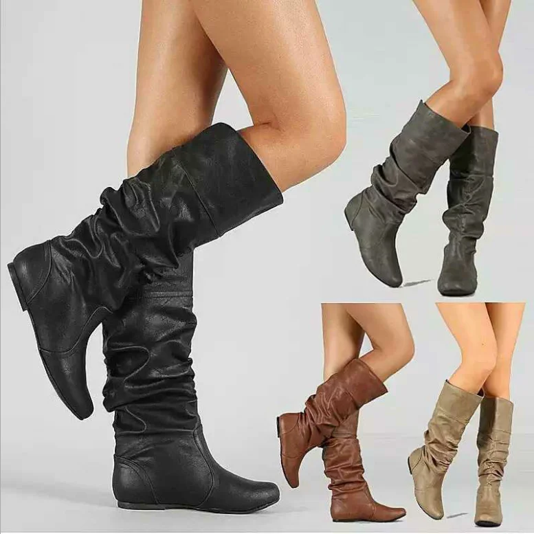 

Large Size sexy leather high heel over the knee boots women shoes, Brown,gery,beige, black