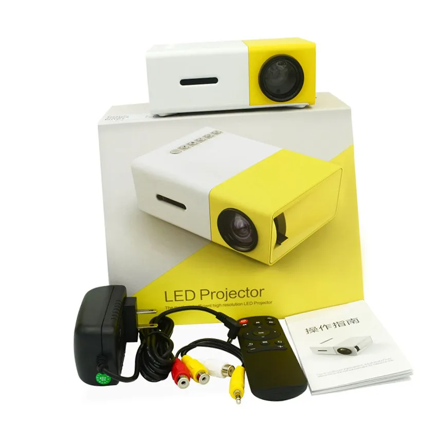 

Smart YG300 Beamer 1080P Mini Home Theater 600 Lumens Pocket Projector, Yellow