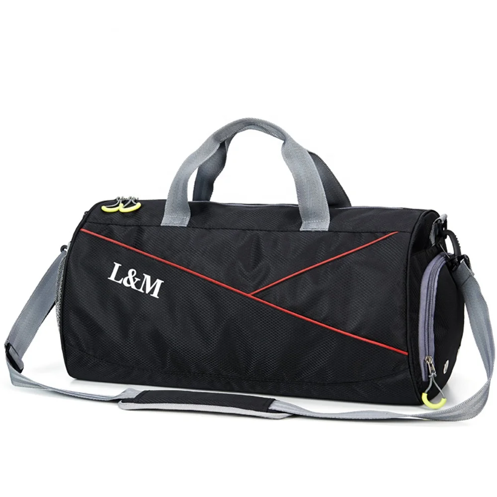 

Hot sell Large Fitness Travel Duffle Bag Waterproof Black Nylon Mens Sports wet dry Gym Duffel Bag, Black,blue,pink