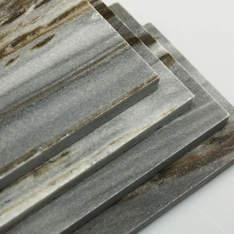 High quality Elegance Polishing Grays mixed Gold Square Marble Mosaic Floor