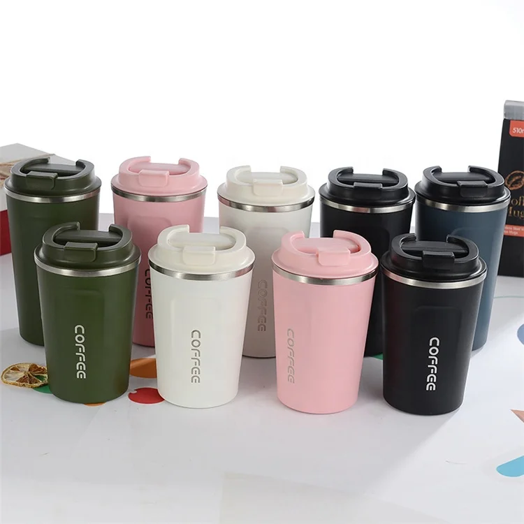
Custom Logo Car Vacuum Thermos Travel Insulated Double Wall Tumbler To Go Reusable 304 Stainless Steel Coffee Mug Cup with Lid 
