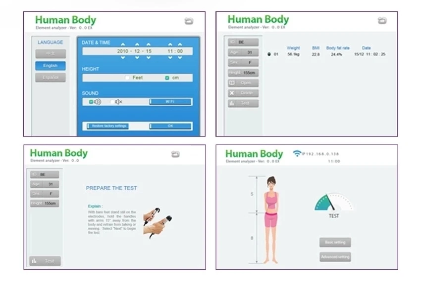 Professional body fat analyzer machine with two printers hotest weight analyzer BCA gs6.5 C+ fat analyzer body composition