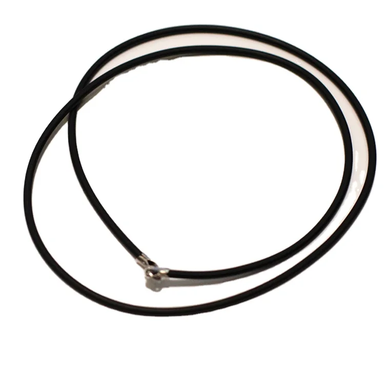 

Hobbyworker Genuine 16inches 18inches 2mm Black Leather Cord Chain With 925 Sterling Silver Clasp For Men Women Necklace Jewelry