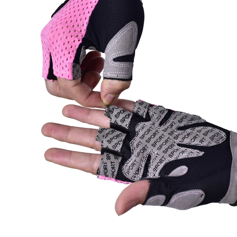 
Fashion half finger cycling fitness custom gym weight lifting gloves for women 