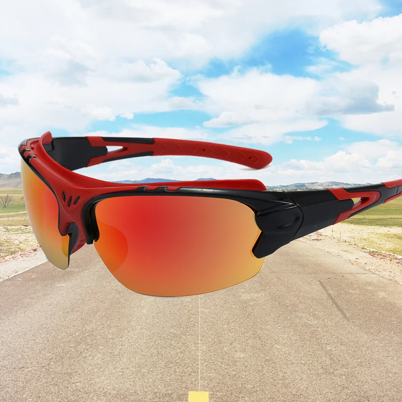 

2021 wholesale custom sport luxury half frame polarized lens sunglasses, 5 colors