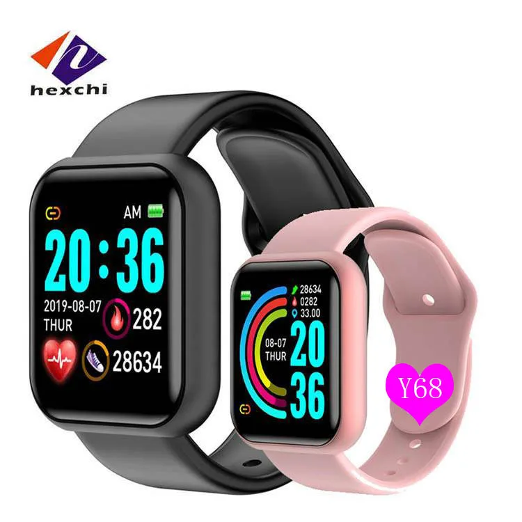 

Y68 D20 L18 Smart Bracelet Big Color Screen Watch with Heart Rate Monitor Wearable Fashion Portable Devices Wristwatch