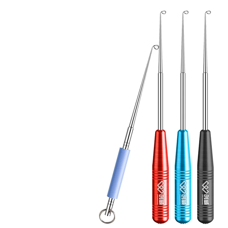 

CWHR04-1 Fishing Tackle Accessories Stainless Steel Fish Hook Fishing Removal Tool Hook Remover hooker Disgorger, Blue/red/black