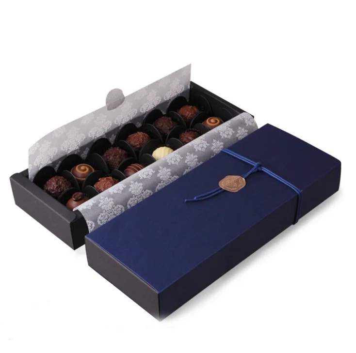 

Wholesale ready to ship 4pcs chocolate paper box packaging