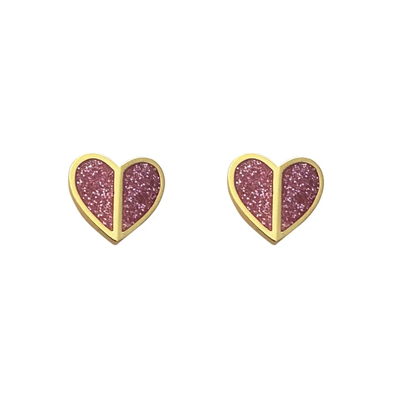 

Factory Wholesale summer wholesale sterling silver custom neon enamel heart earrings jewelry