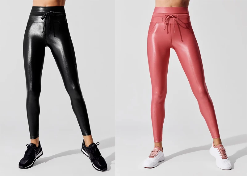Cool Wholesale shiny tight black leather leggings In Any Size And
