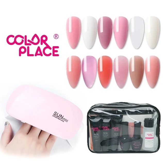 

High Quality Poly Nail Extension Acrylic UV LED Building Gel Nail Kit, 3 colors