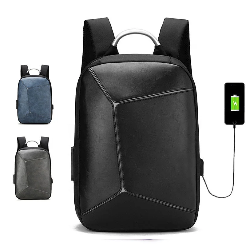 

Wholesale USB Charging Backpack Waterproof Men Laptop Back Bag Reflective Large Capacity Backpack, Black, blue, gray custom color