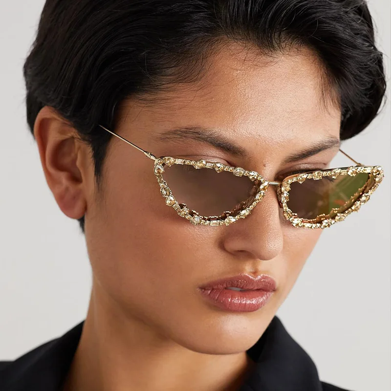 

3562 luxury cat eye diamond sunglasses female fashion shades sun glasses ladies designer sunglasses