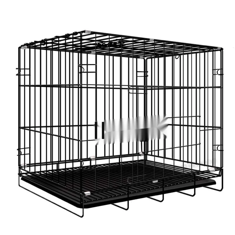 

Factory price Irblue black foldable on high duty dog cage for cats dogs