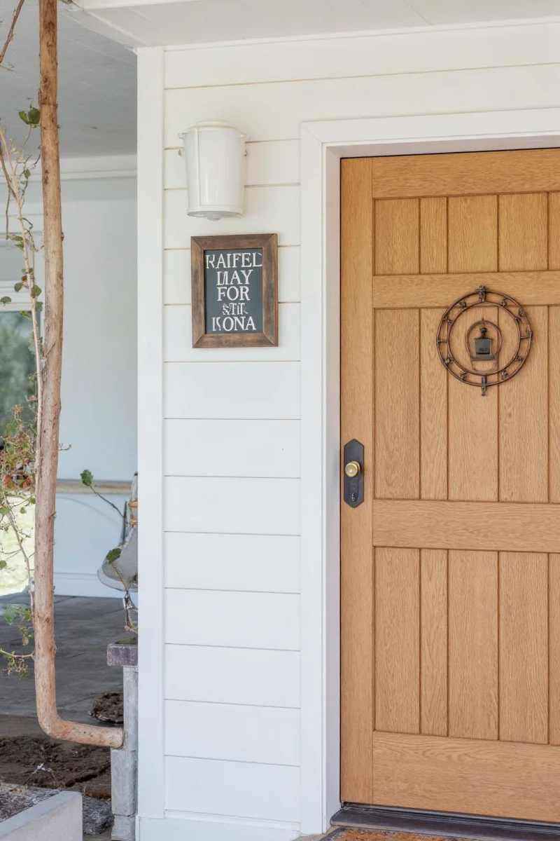 WeberWorks Heavy-Duty Hook Rack installed by front door