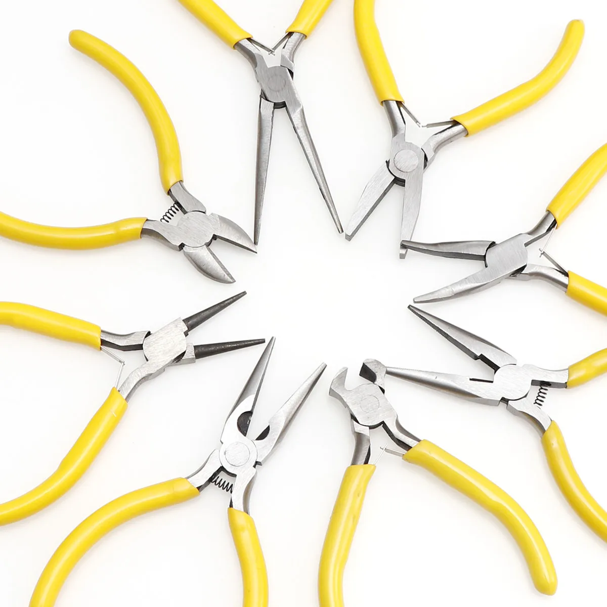 

8PCS Multi Mini Jewelry Pliers Hand Tool Handmade Repair Tool Kit, Yellow