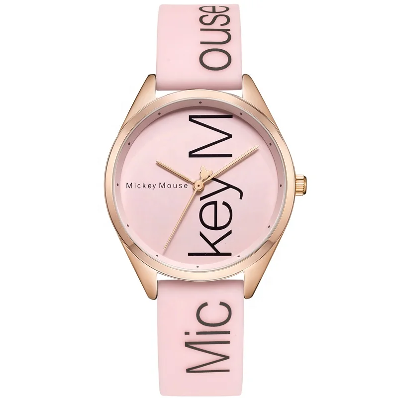 

High Performance Mickey Mouse Custom Brand Silicone Strap Quartz Wrist Watches Lady