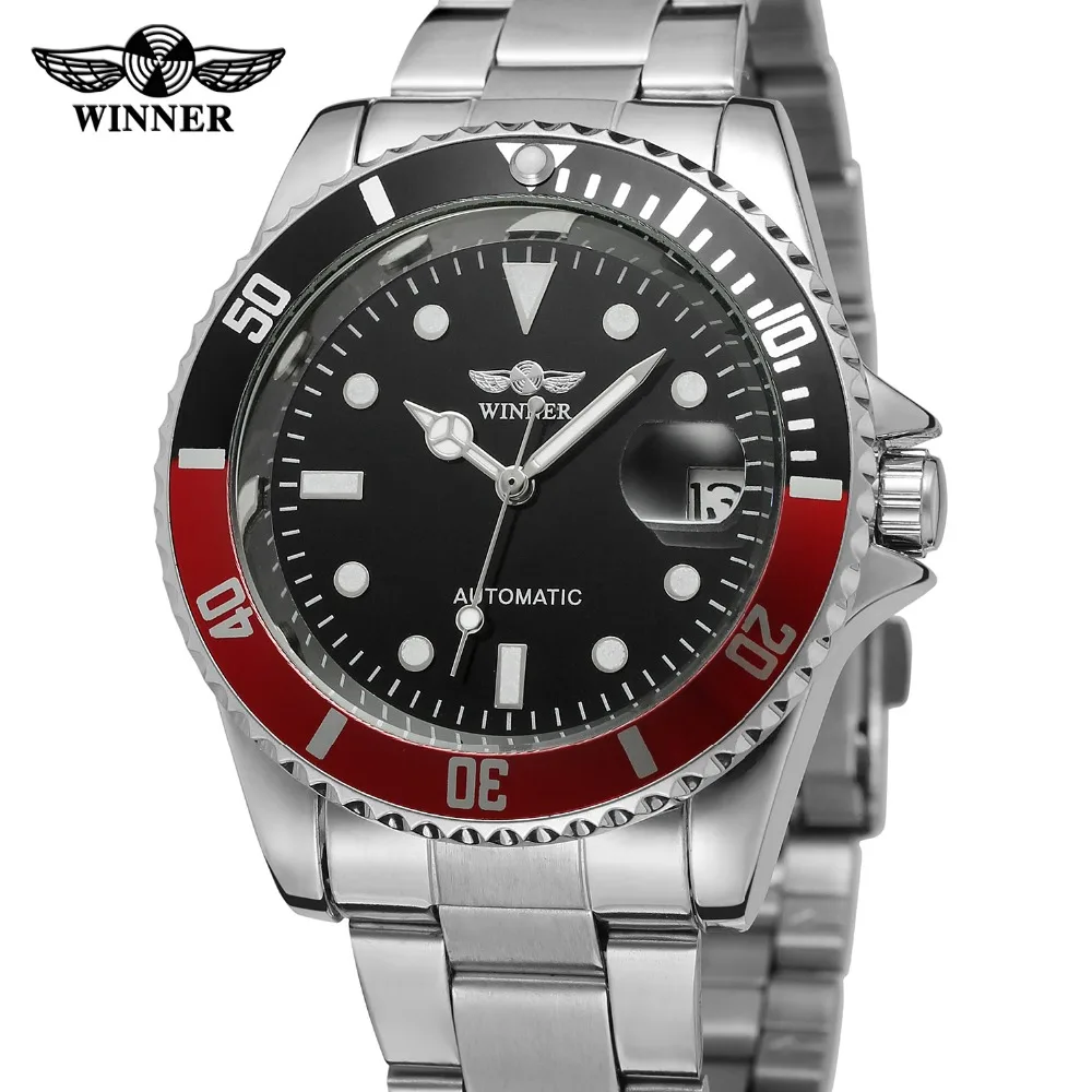 

WINNER 8066 Highly quality mens automatic wrist watches luxury stain steel designers mechanical brand watches