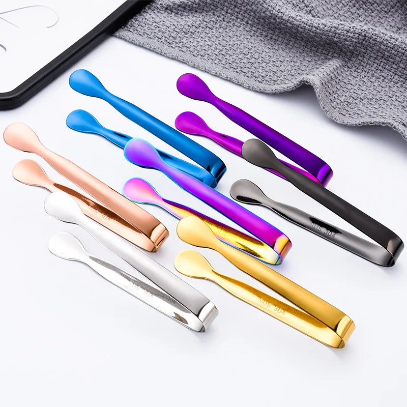 

Stainless steel ice clip metal thickened cube sugar clip ice block ice grain food clip, Silver\gold\rose gold