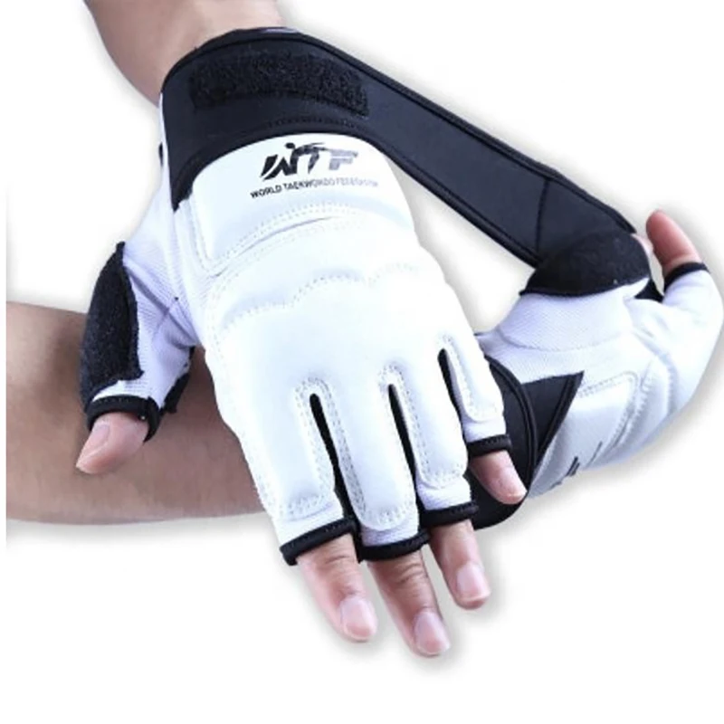 

Promotional white tkd gloves martial arts training protector taekwondo gloves, White,black,blue,red