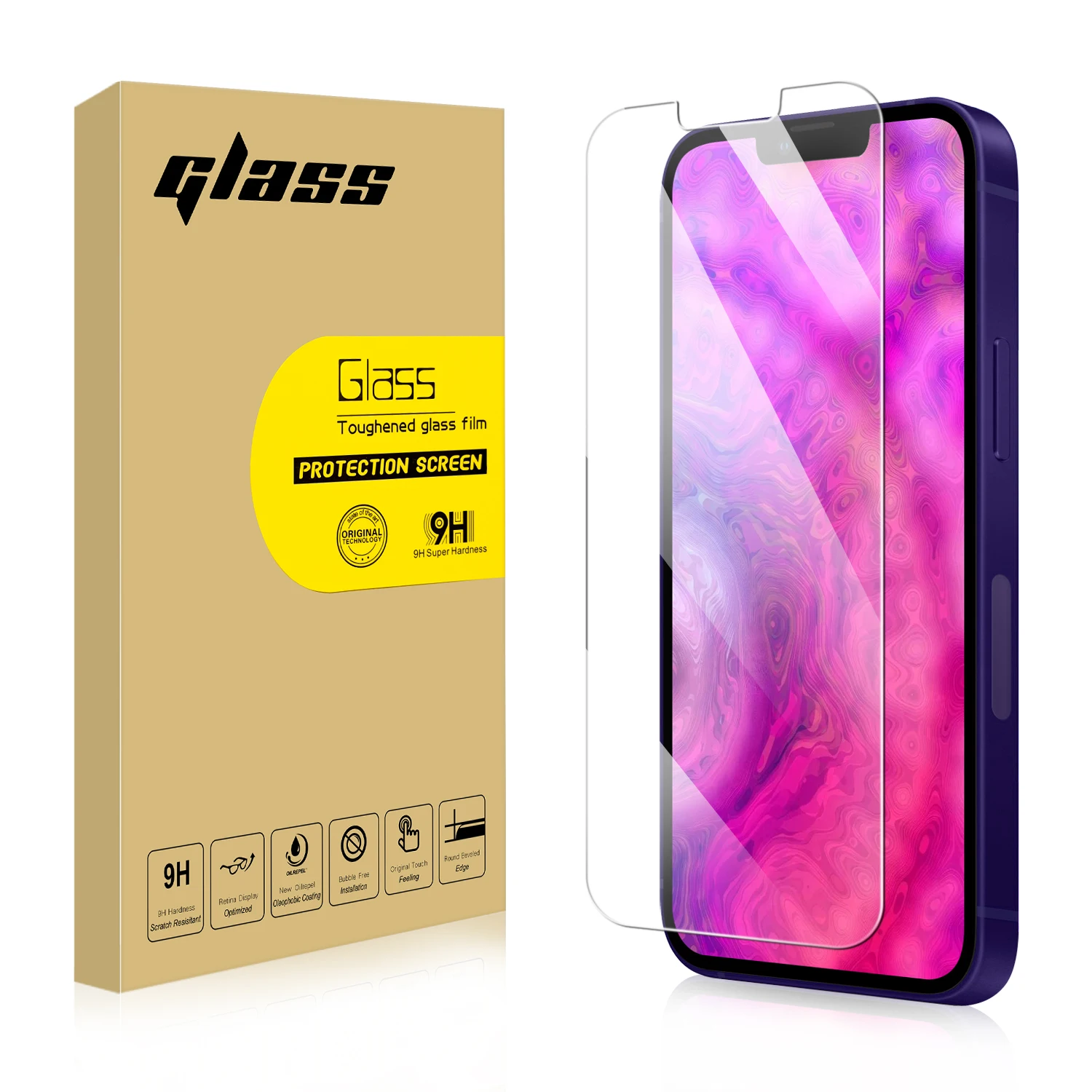 

Amazon New Intelligent HD Transparent Clear Tempered Glass Film Best Quality Screen Protectors Camera Lens Protectors for iphone