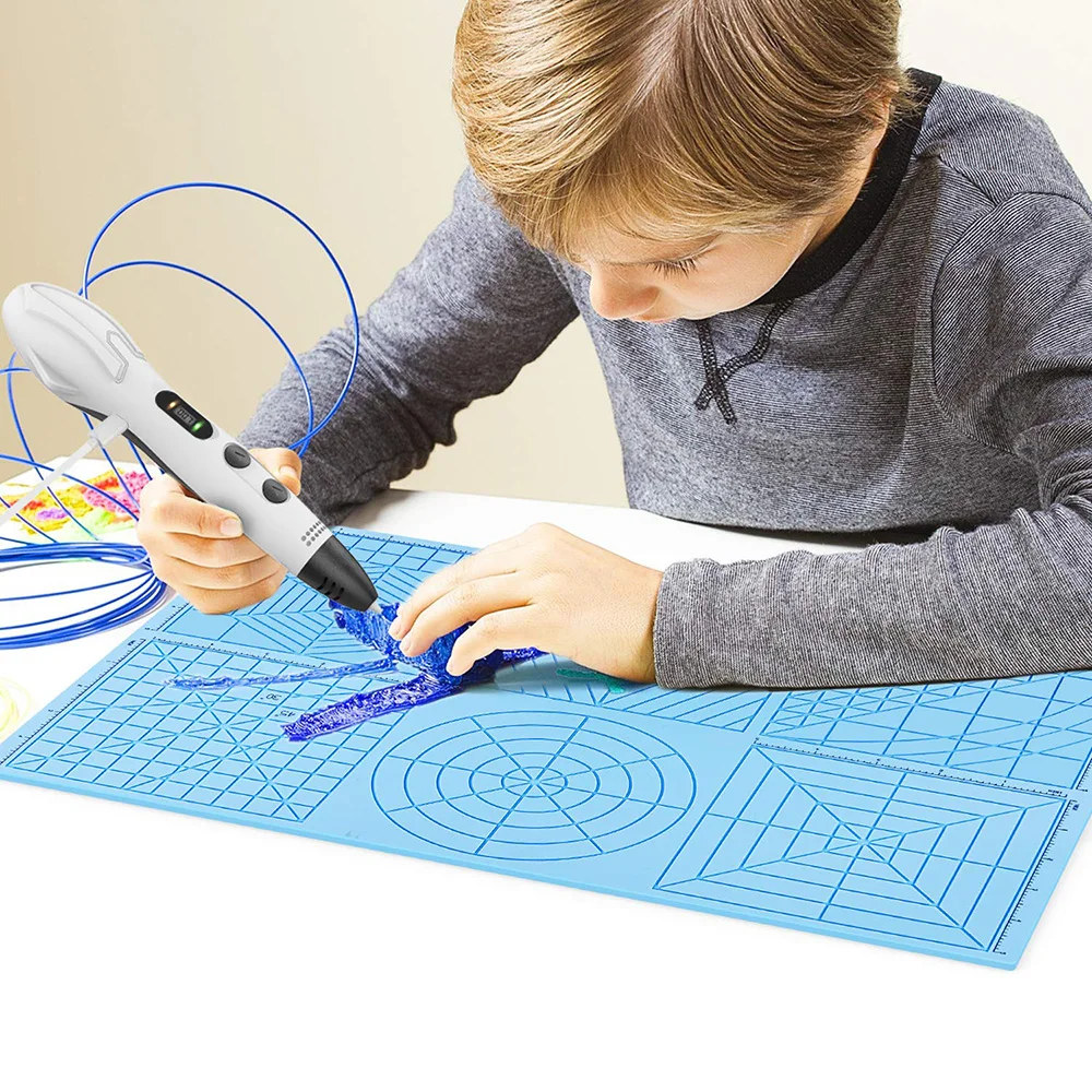 Large 3d Pen Mat Silicone Design Printing Mat With Basic Templates 3d