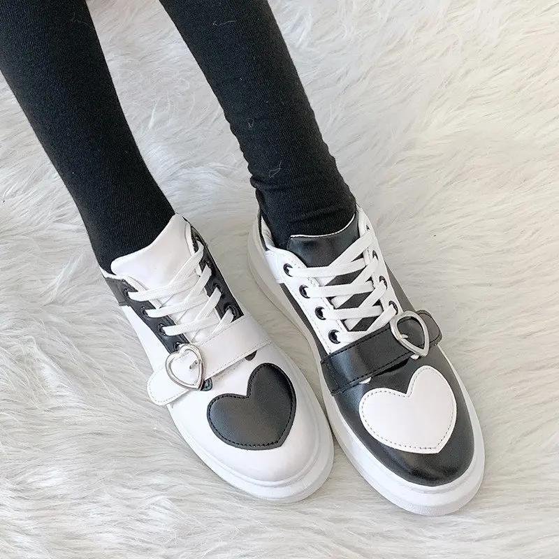 

Lolita ladies vulcanized shoes girls color matching ladies flat sneakers breathable women's shoes casual shoes des chaussures