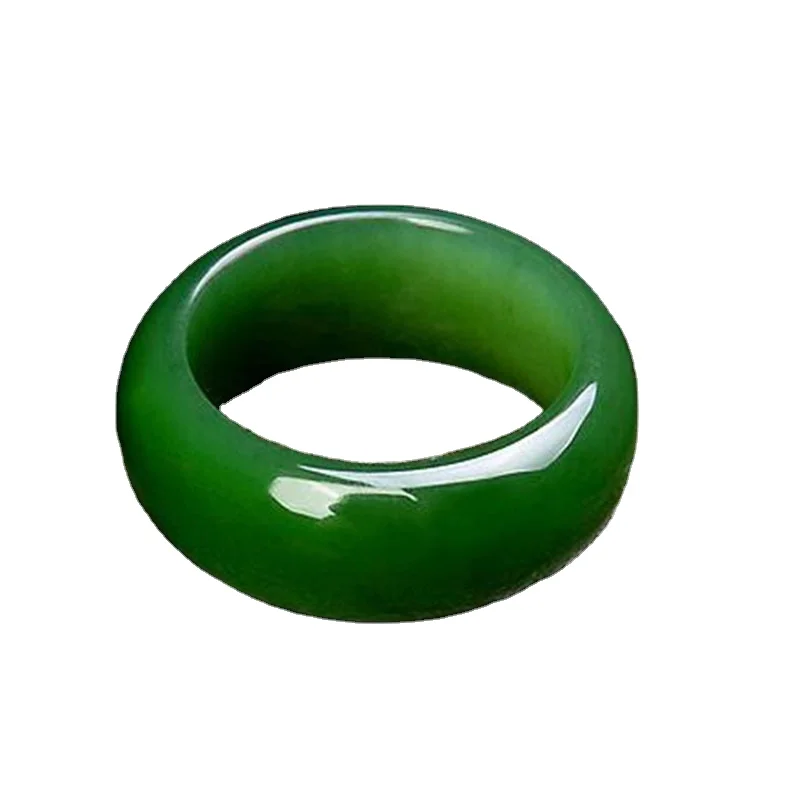 

Xinjiang Hetian Jade Fashion Ring Male And Female Original Stone Jade Ring Jade Wholesale