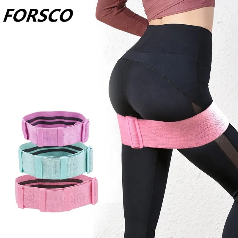 

Adjustable Yoga Anti slip Resistance Bands Leg Hip Loop Roll Up Exercise Fitness, Any customized color