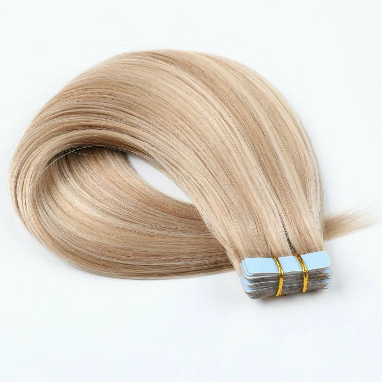 

Wholesale Organic Hair Double Drawn Remy Skin Weft Tape Hair Extensions Blonde Virgin Hair