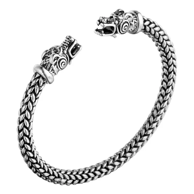 

Nostalgia Teen Wolf Viking Bracelet For Men Wristband Cuff Bangle Men Accessories, As picture