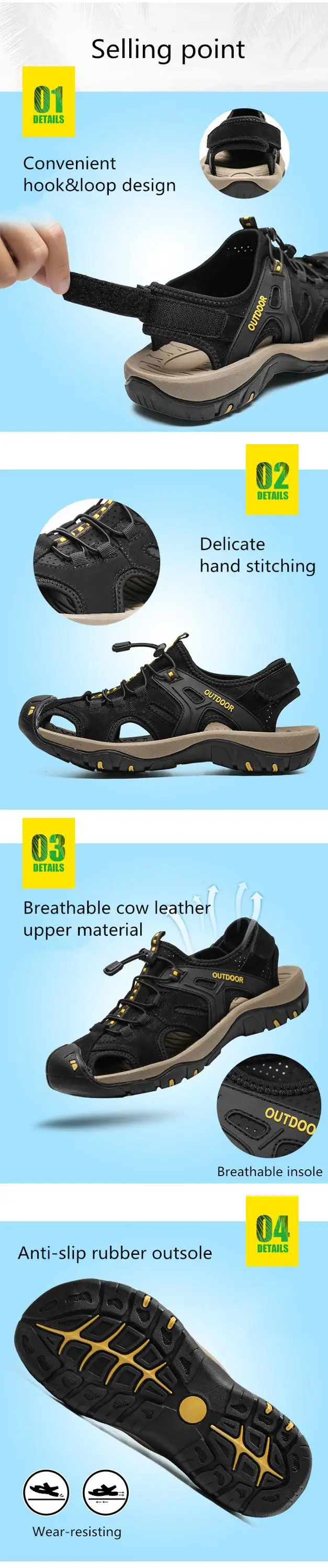 最新の屋外夏ウォーキングビーチハイキング釣り裸足靴靴男性用レザーサンダルsandalias De Hombre Buy サンダル男性屋外 スポーツのための男性 男性のサンダル革 Product On Alibaba Com