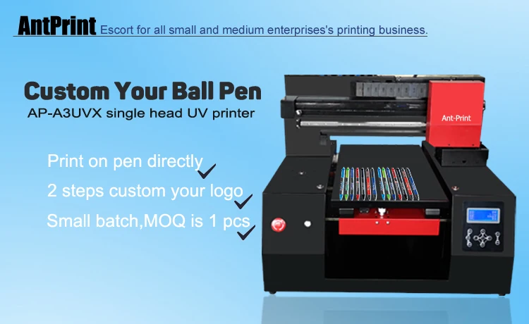 Kecil Uv Printer Pena Mesin Cetak Logo 