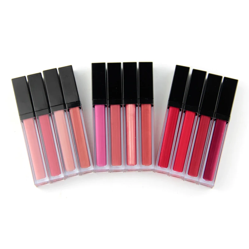 

17 Colors Private Label Lip Gloss Low MOQ Moisturizing Not Dry Liquid Lipstick Make Your Own Brand Custom Logo Lipgloss