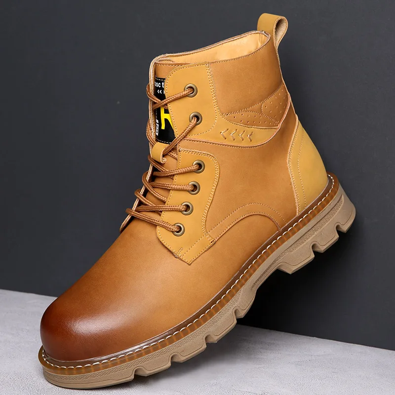 

Custom Logo Factory Wholesale Outdoors Shoes Hiking Warm Plush High Top Ankle Snow Winter Boots Men, Black