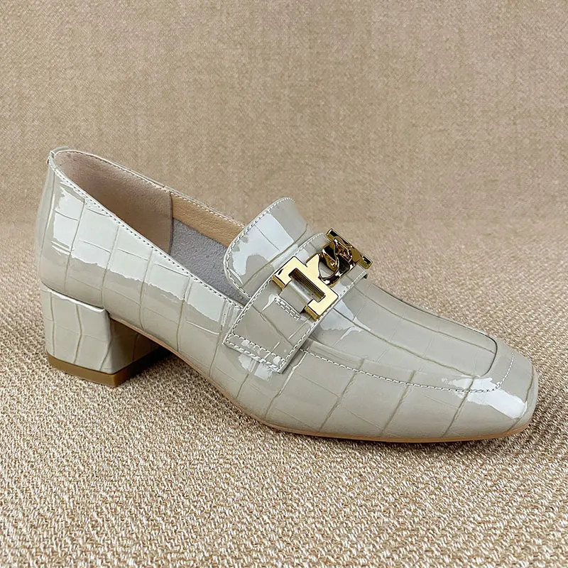 

N006 Women Genuine Leather Low heeled Handmade Women Dress Shoes Wholesale, Black/red/beige/grey