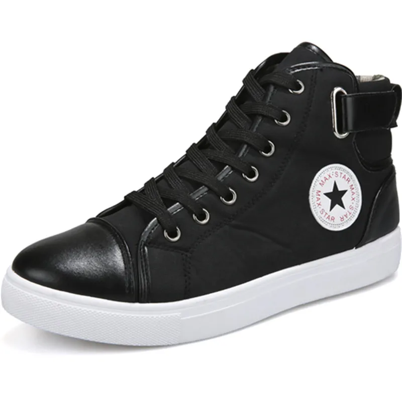 

Dropshipping Custom Logo Canvas for Men Classic High Style trendy Shoes British short Men's high top sneakers