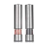 

2 in 1 Automatic electric stainless steel salt gravity pepper grinder mill with light led