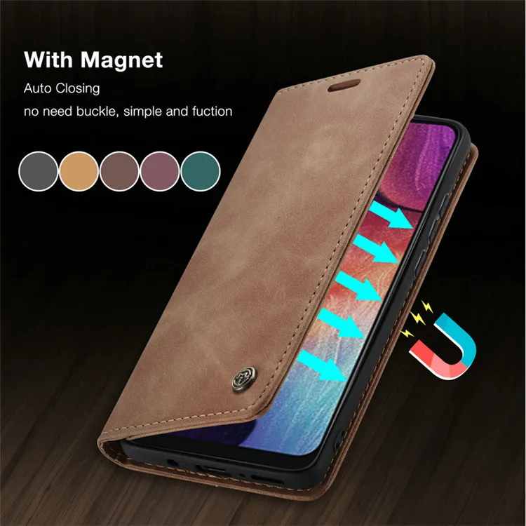 

CaseMe Retro Flip Case For Samsung Note 20 10 For Samsung Galaxy S20 S21 Ultra S10 Plus S21 FE A71 A51 A52 Magnet Case, 5 colors