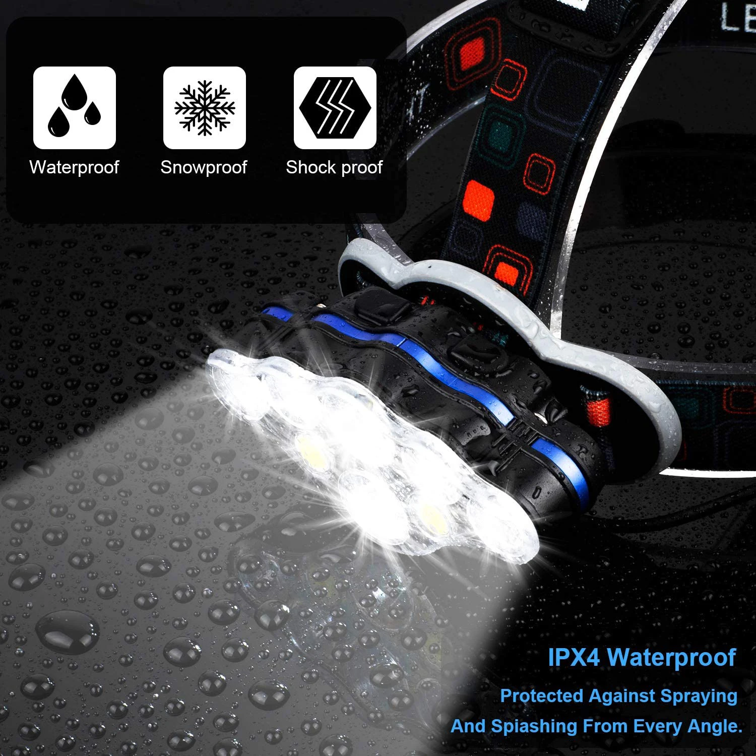
Super Bright LED Headlamp Q5 T6 COB 8 Modes Head Flashlight USB Rechargeable Waterproof Camping Head Torch Headlamp 