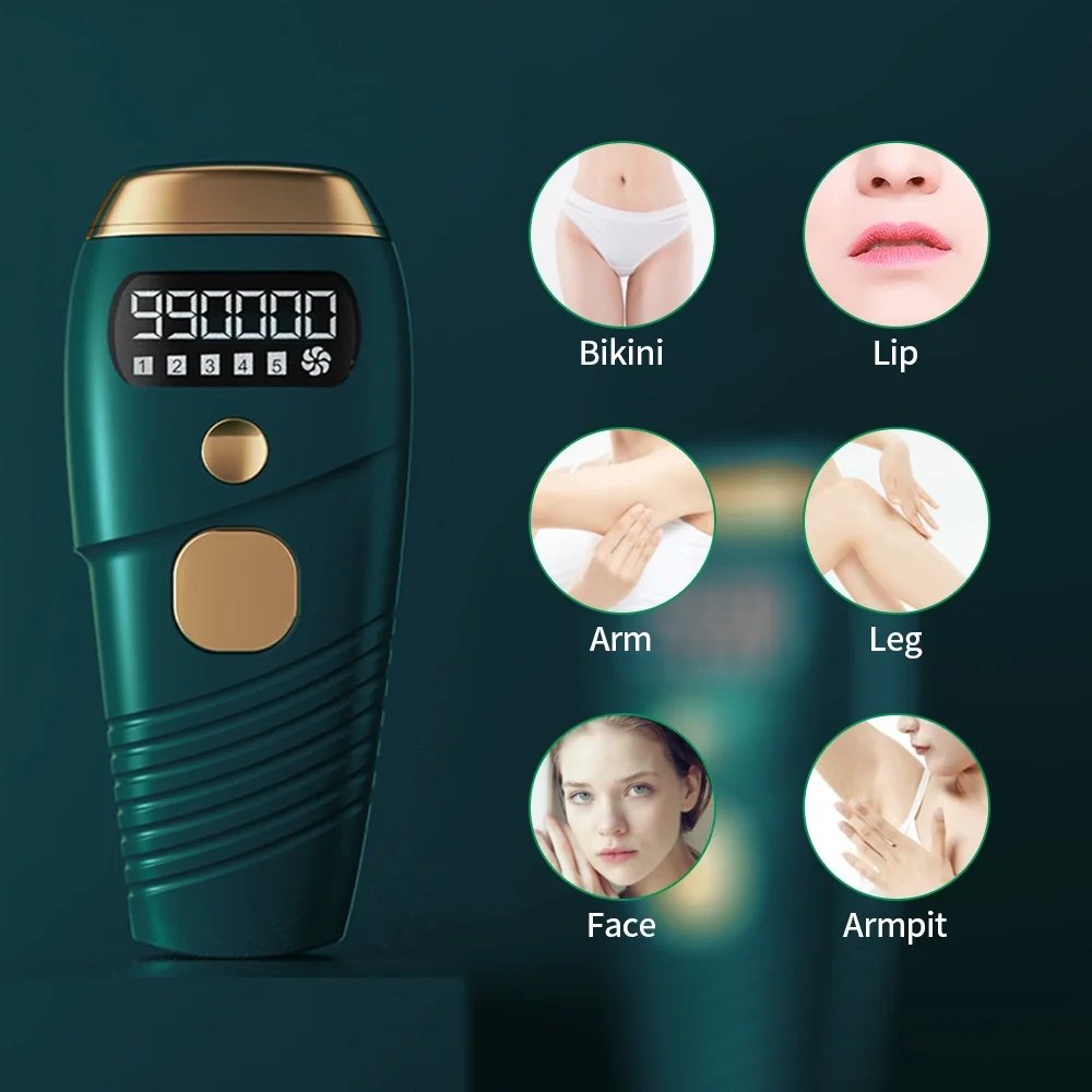 

New 990000 Flashes Ipl Laser Hair Remover Laser Epilator for Women Men Painless Permanent Ipl Hair Removal Device Photoepilator