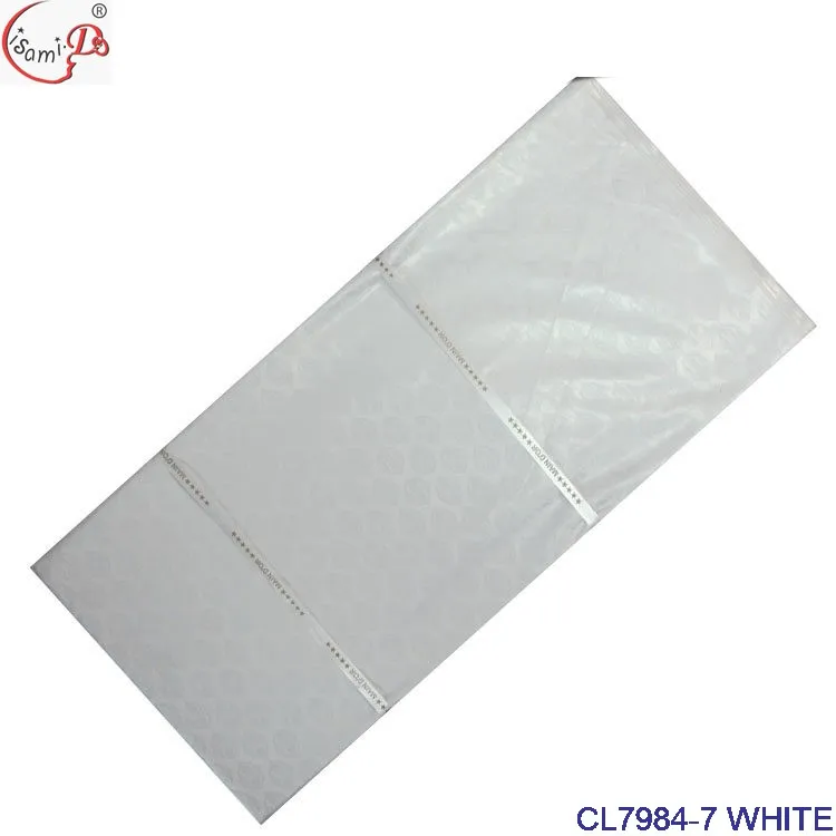 

cl7984 2021 high quality new design Guinea Brocade Fabric In Nigeria Wholesale Getzner Brocade Fabric Quality Design Bazin rich, Black,white,blue,gold ,sliver