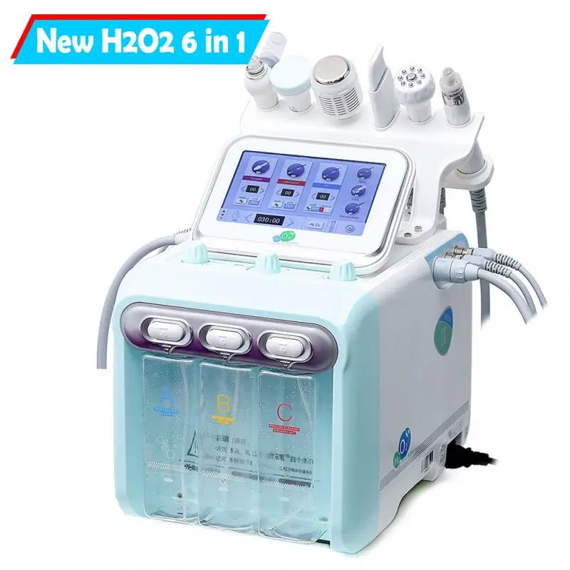 

Hydra Water Facial With Microdermabrasion Machine 6In1 Hydra Water Facial Water Dermabrasion Oxygen, Green and white