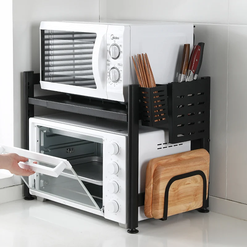 

Metal Kitchen Household Storage Shelf Detachable Carbon Steel Microwave Oven Rack
