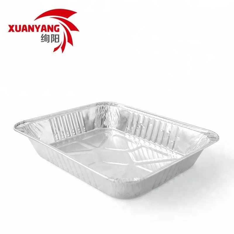 
disposable aluminium foil bbq grill pan half size medium aluminum foil container 