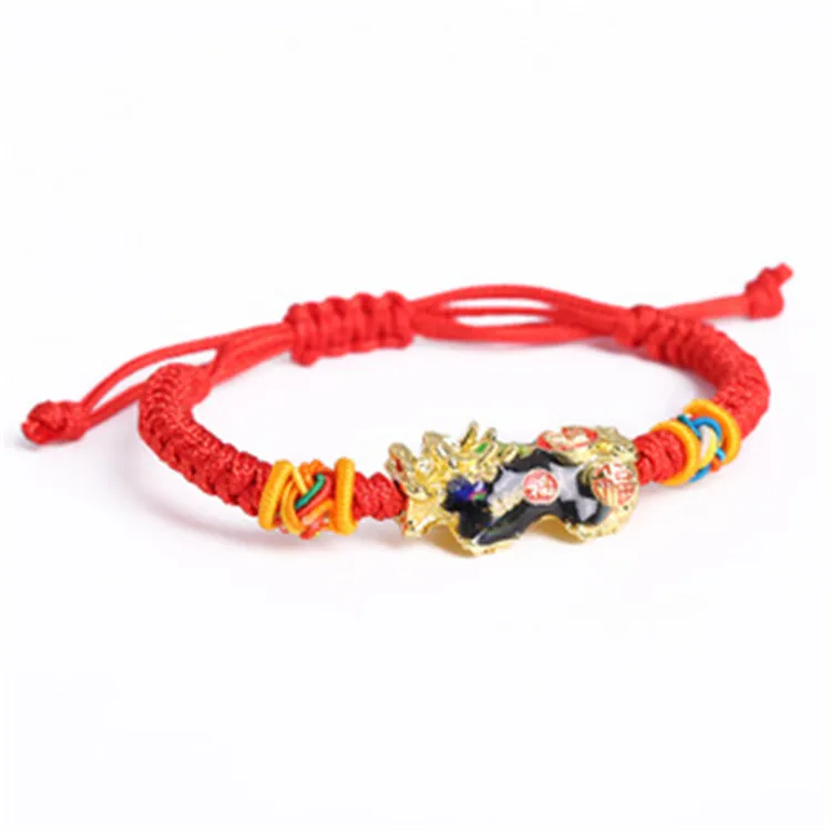 

Hot Selling Wholesale Feng Shui Red String Bracelet Woven Adjustable Bracelet For Women Men Couple, Picture shows