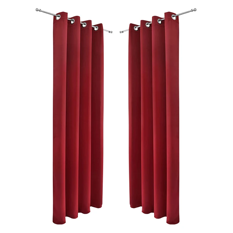 Cheap Black Out Living Bathroom Shower Room Quality Window Curtain Efficient Blackout Grommet Curtain Panel